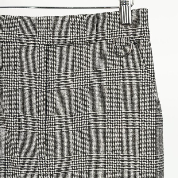 Max Mara Sfilata Pamir "Black" Glen-Plaid Wool Midi Pencil Skirt - Picture 4 of 12